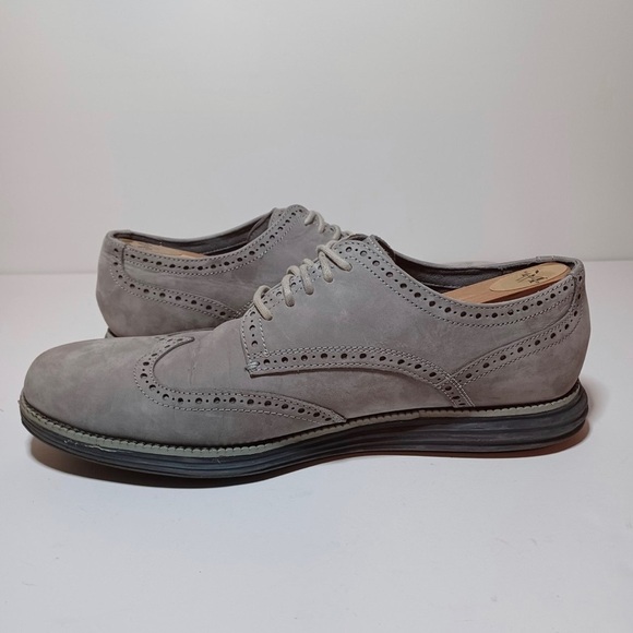 Men's Cole Haan C25214 Original Grand Wingtip Oxford Shoes Size-11M Gray - Picture 3 of 9